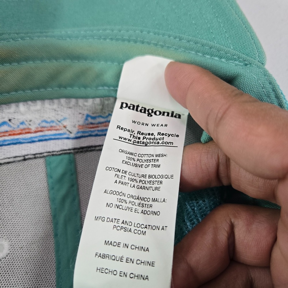 Patagonia Men‎ Hat One Size Green Trucker Logo Embroidered Organic Cotton READ - Picture 9 of 9